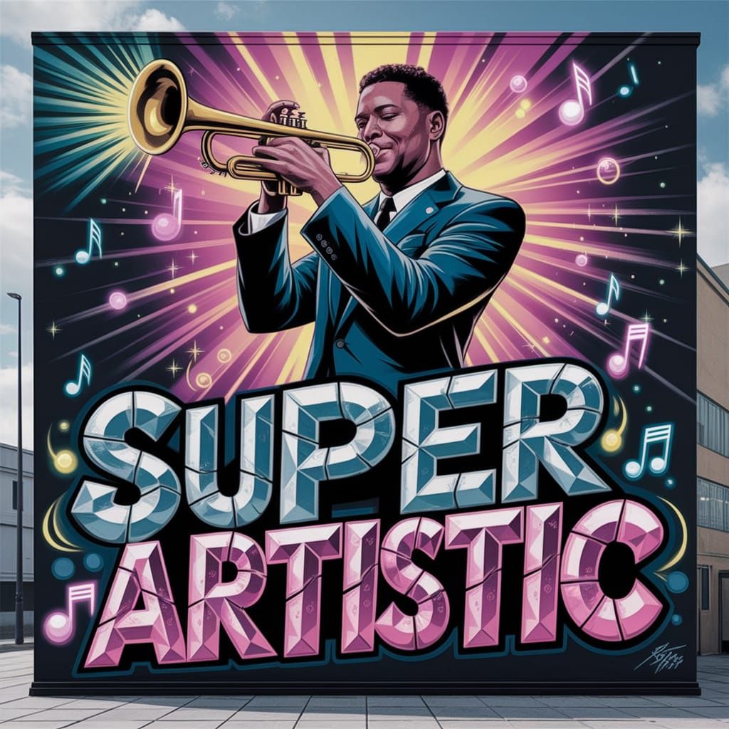 In an illustration style reminiscent of dynamic street art b...