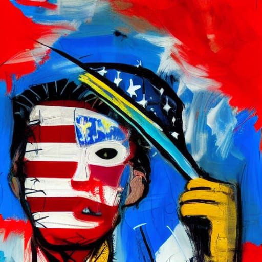 Donald Trump in Neo-Expressionist Basquiat Style