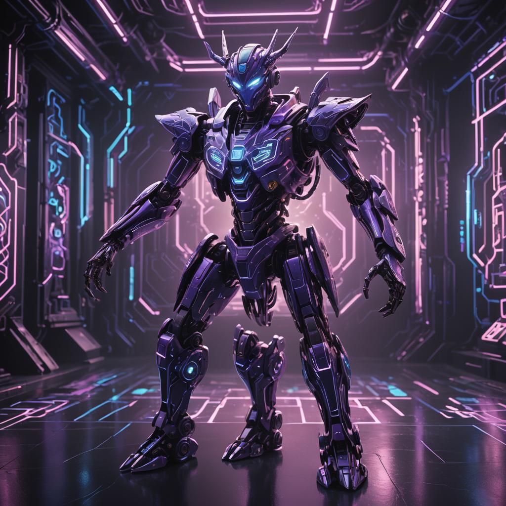 Robotic Digimon Dancer on Mystical Stage: Concept Art