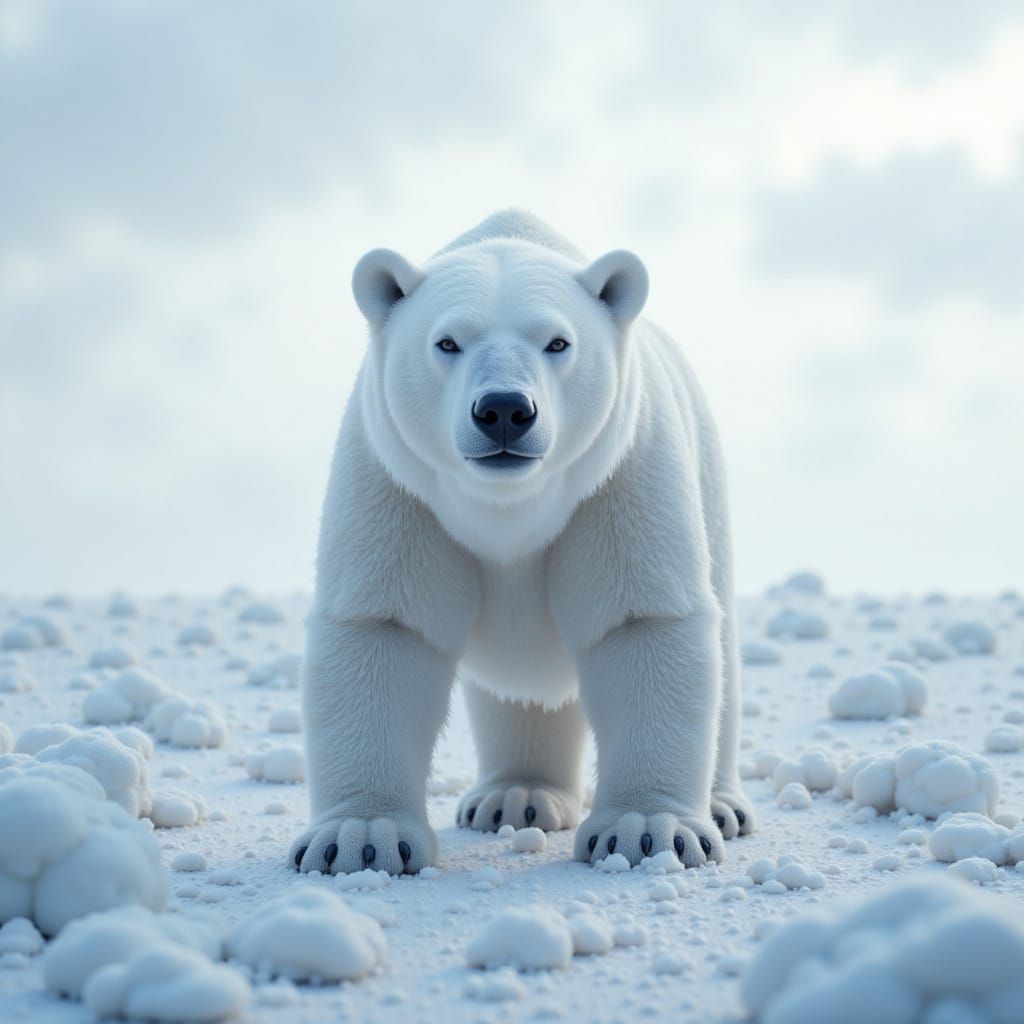 Majestic Polar Bear in Arctic Wilderness