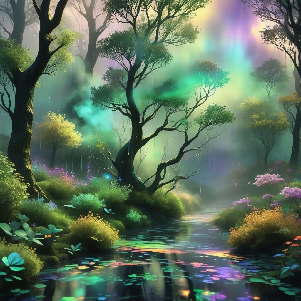 Ephemeral Paradise: A 3D Rendered Masterpiece