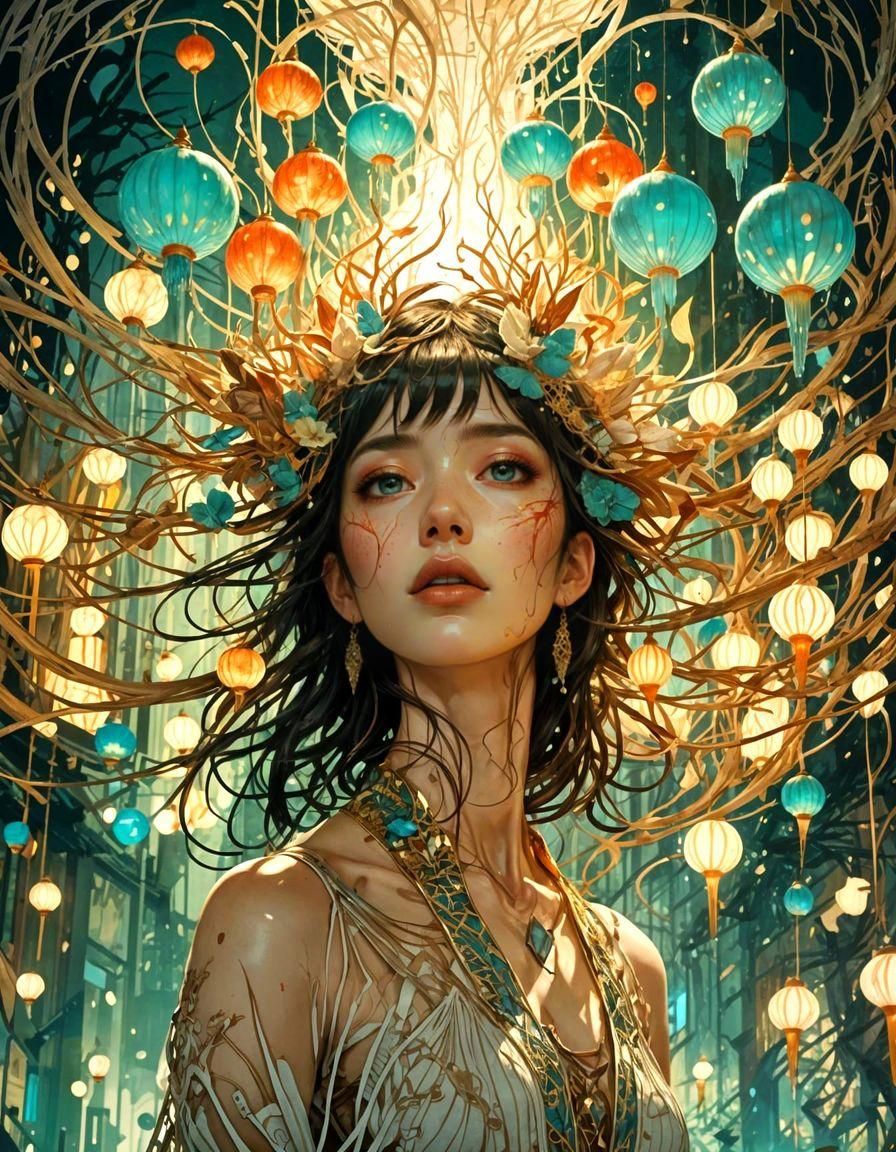 Intricate Dream and Nightmare Digital Illustration