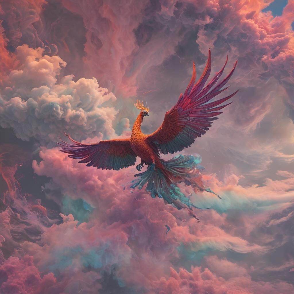 Winged Phoenix Emerges from a Non-Newtonian Lake