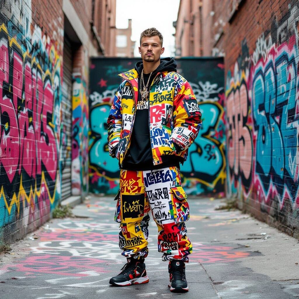 Nikola Jokic in Vibrant Urban Graffiti Setting