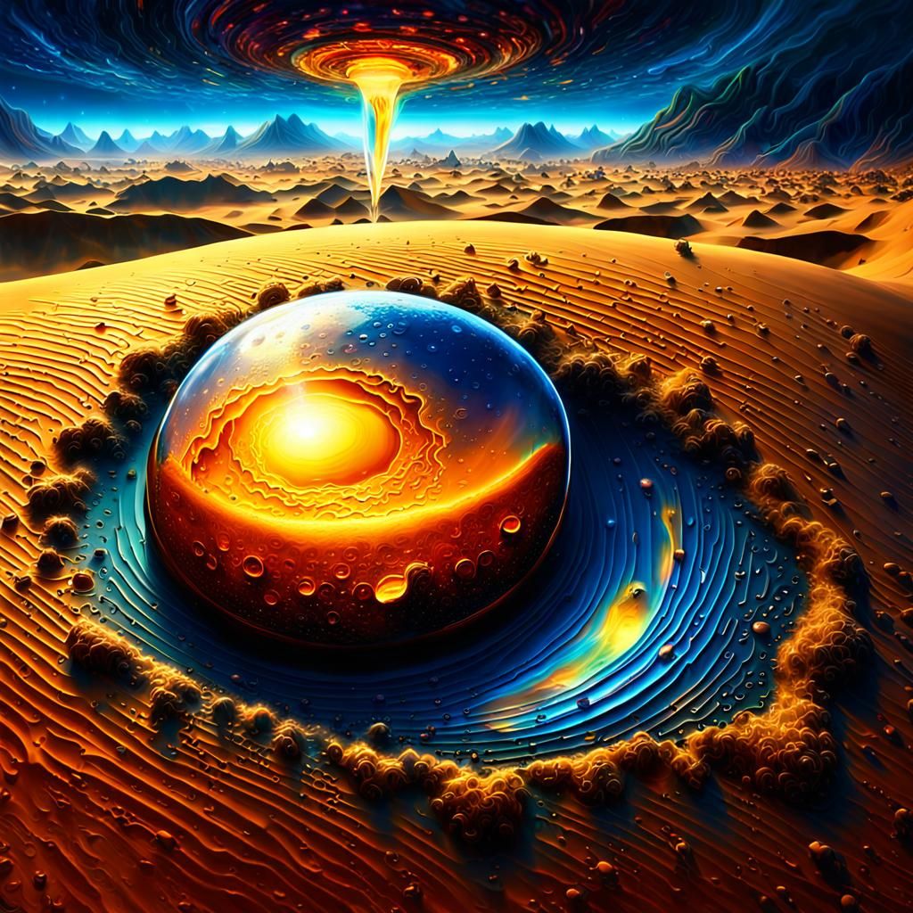 Raindrop Nebula: A Digital Oil Painting