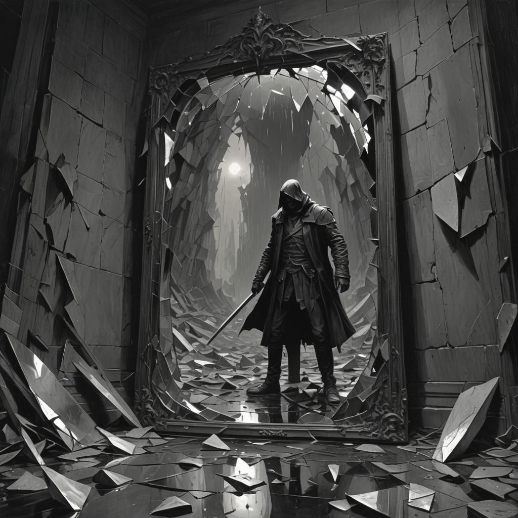Eerie Reflections in Shattered Mirror Shards