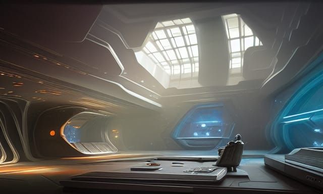 Futuristic Sci-Fi Bank Heist in Baroque Style