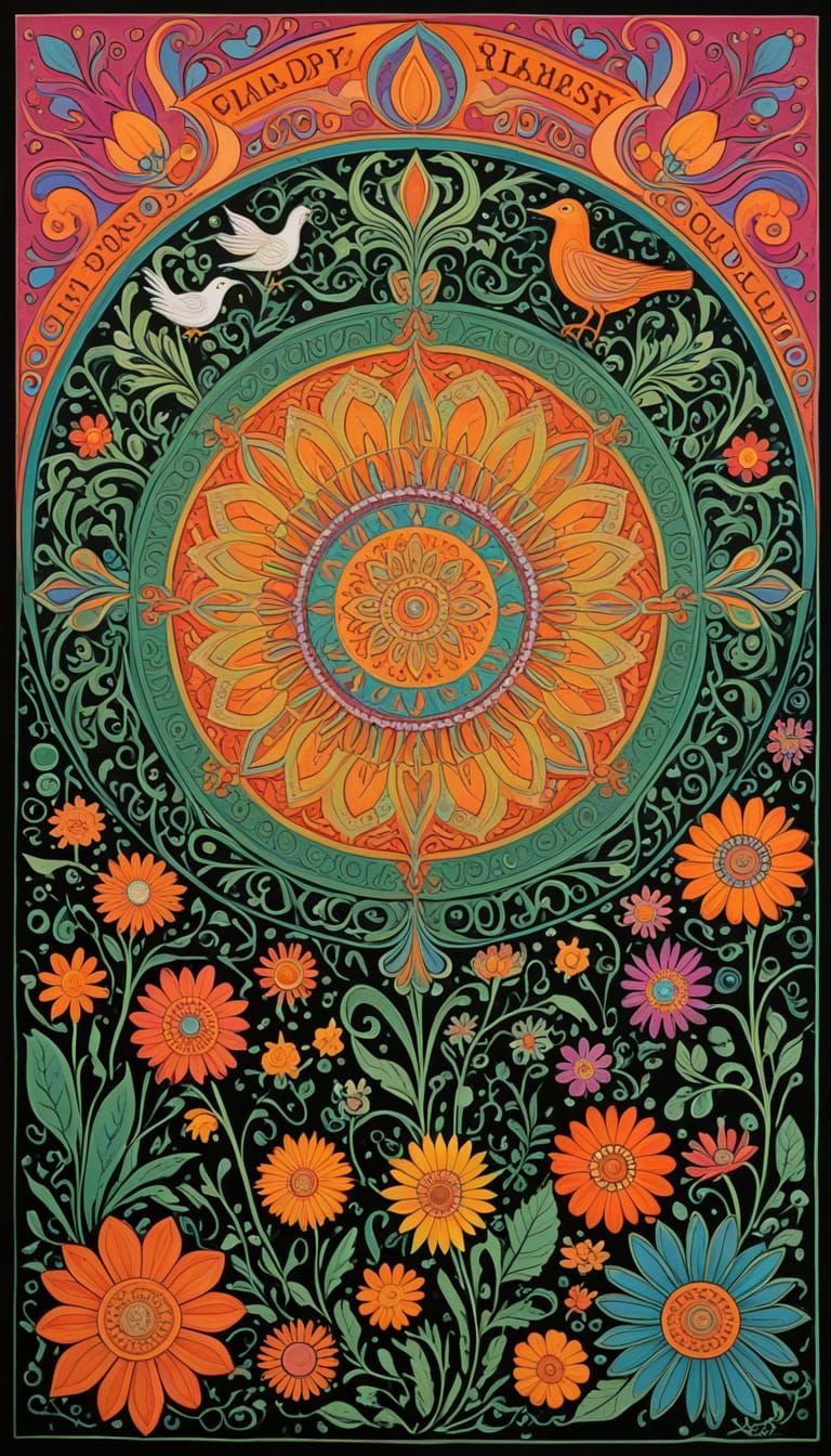 Psychedelic 1968 Concert Poster Art