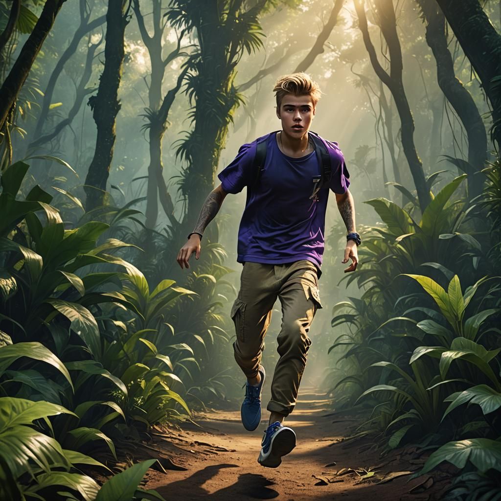 Justin Bieber Running Through Jungle: Concept Art