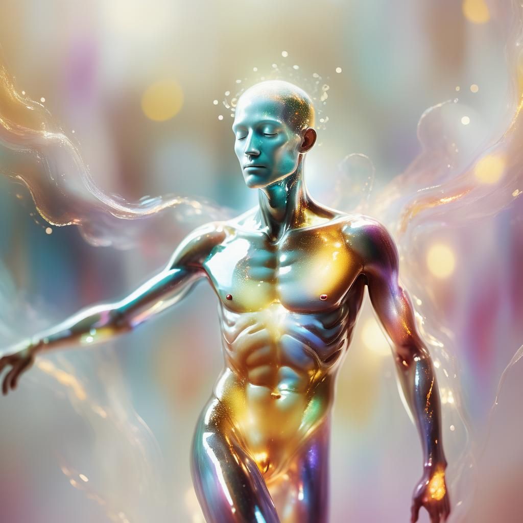 Ethereal Soul in Astral Realm: Rothko-Inspired Concept Art