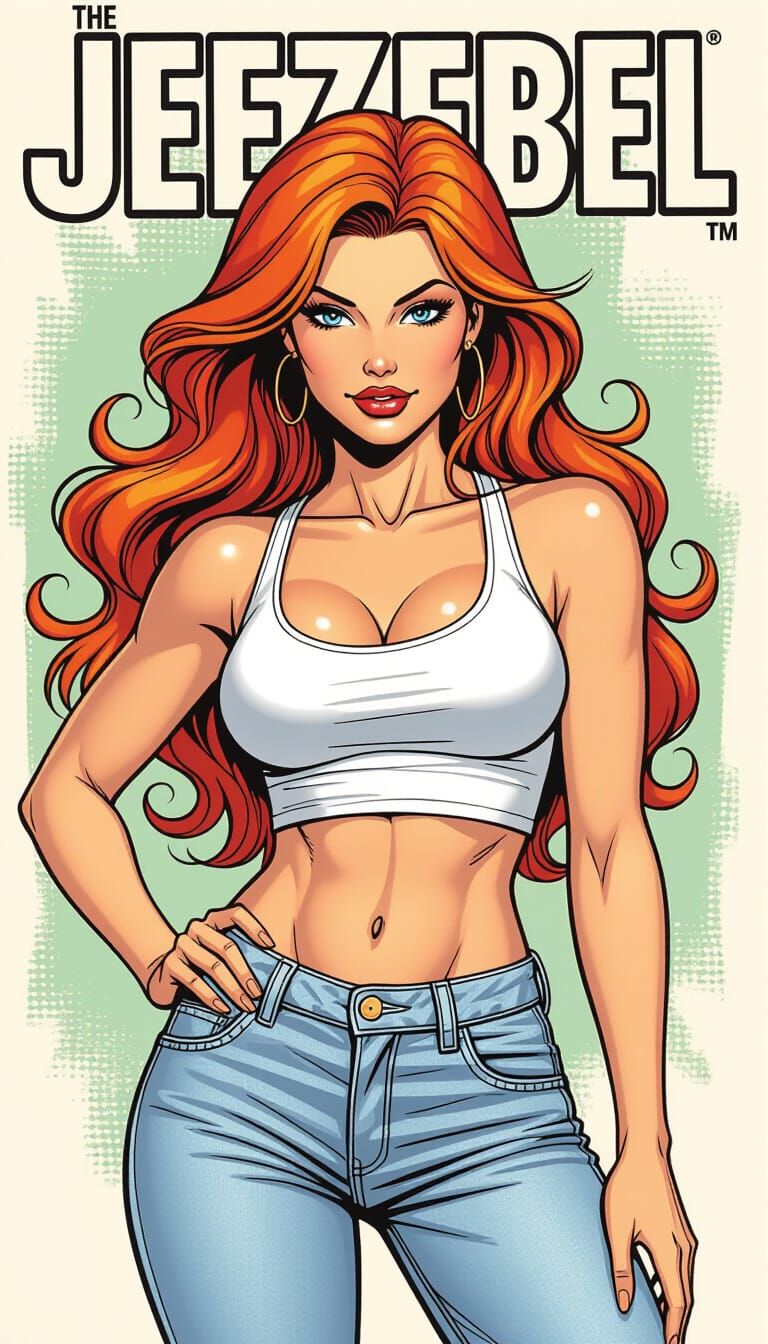 Mary Jane Watson in Comic Book Style