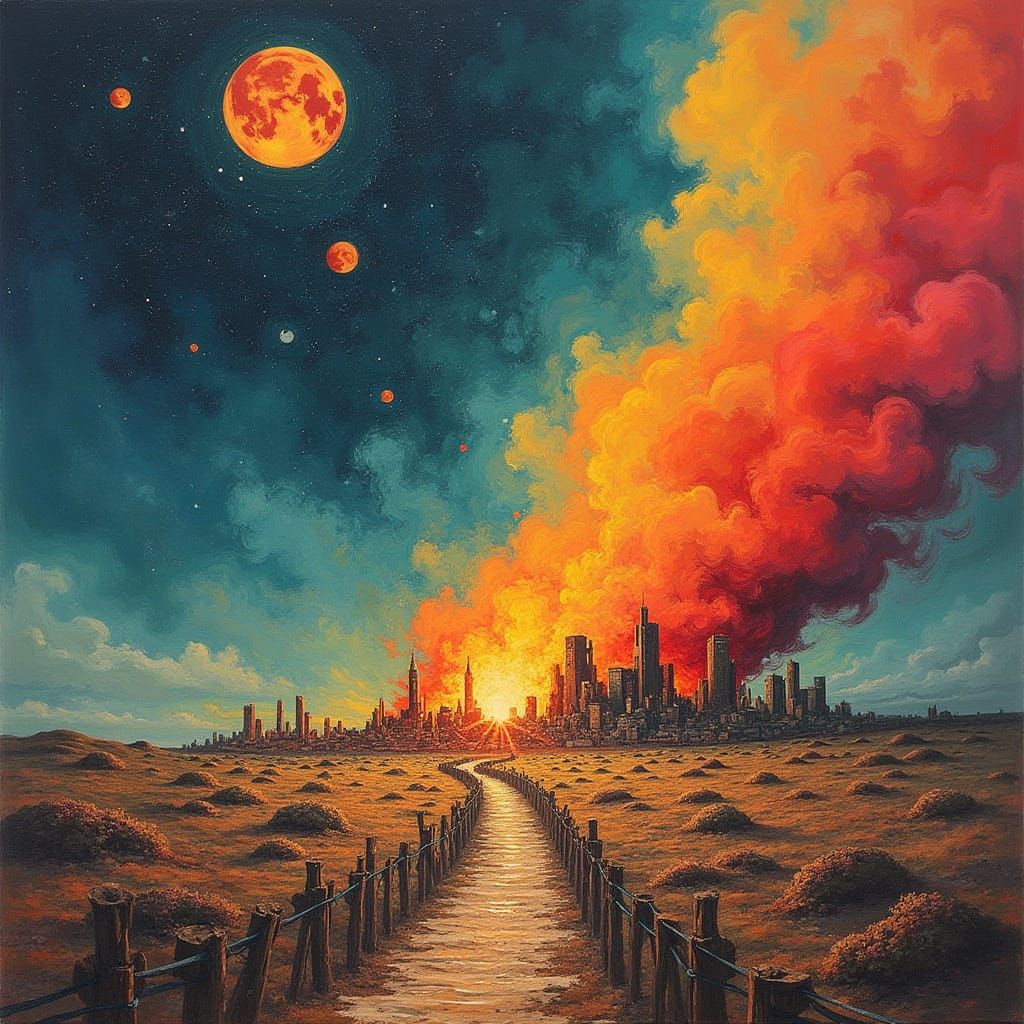 Abstract Art: Societal Collapse by 2040