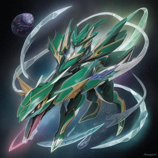 Rayquaza Ice Evolution Pokemon in Astral Illustration