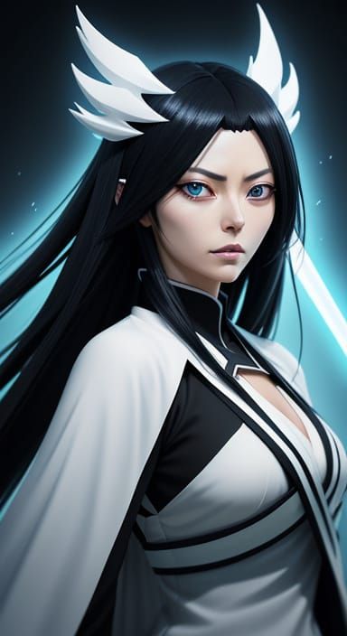 Rukia Kuchiki in Soul Reaper Uniform: 3D Anime Art