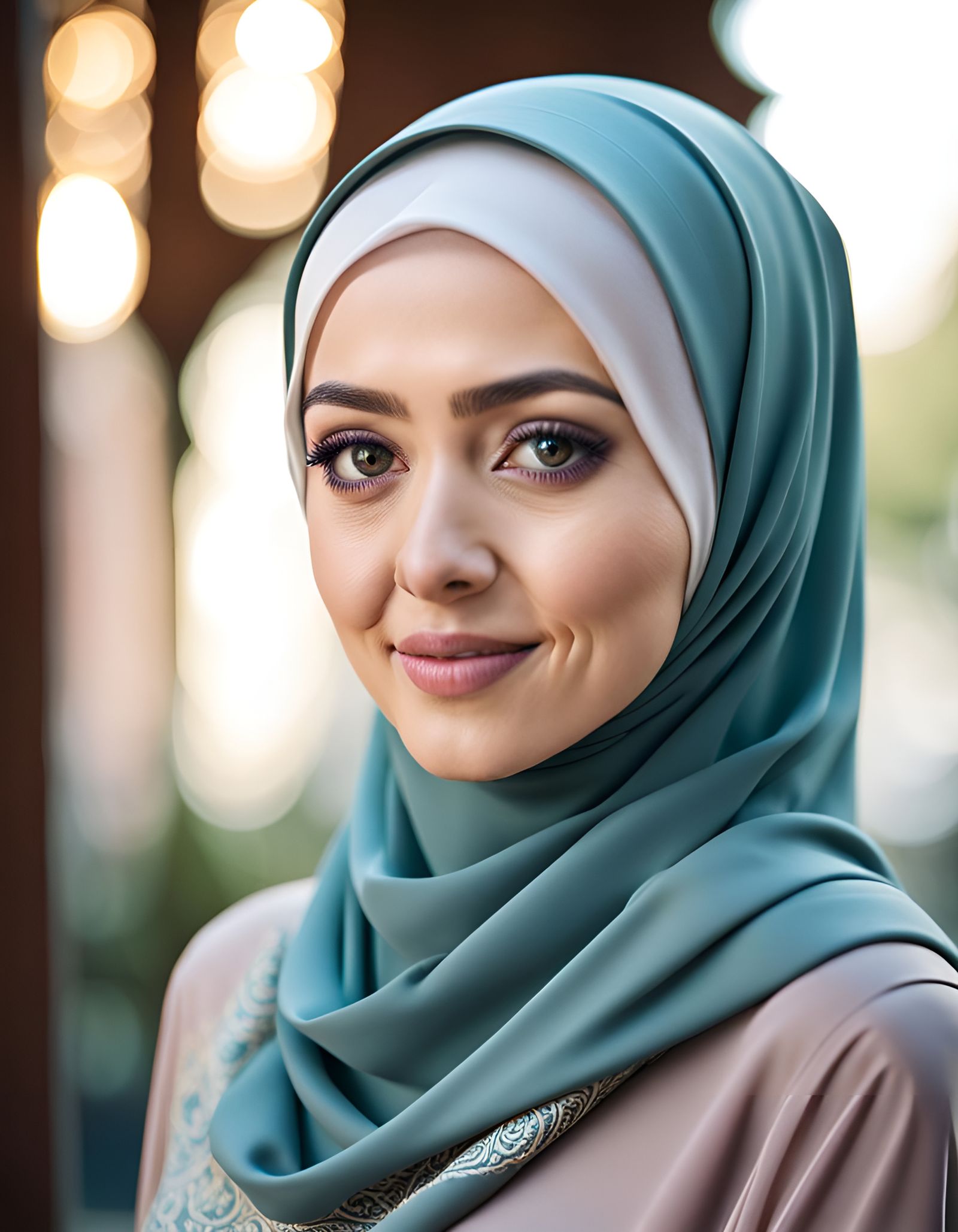 Beautiful Woman in Hijab: Realistic Photography