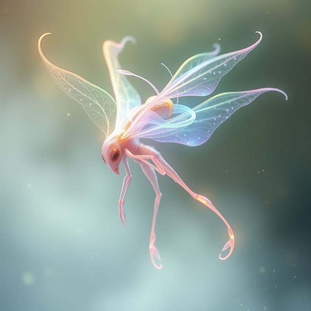 Ethereal Glowing Creature in Dreamy Surreal Style