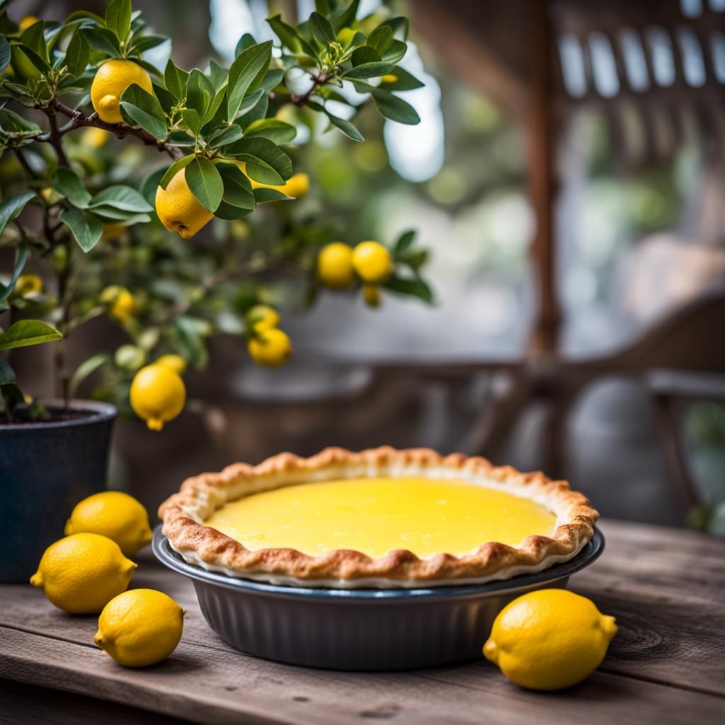 Delicious Lemon Pie Still Life Photography