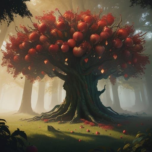 Fantasy Harvest Scene in Vibrant Colors