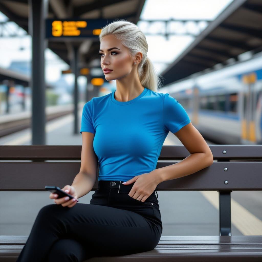 Waiting for the train