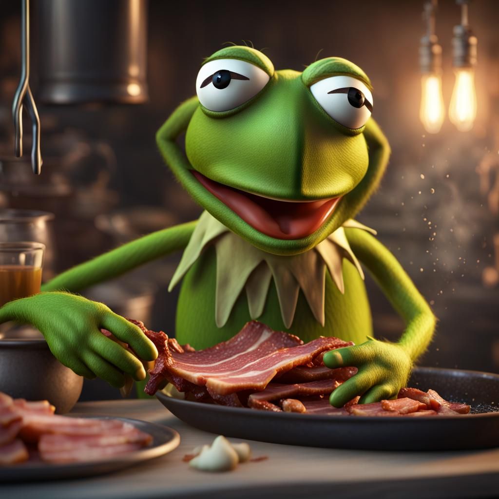Kermit's wonky breakfast.