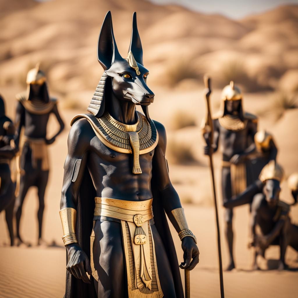 Anubis and Army of Dead: Realistic Portrait