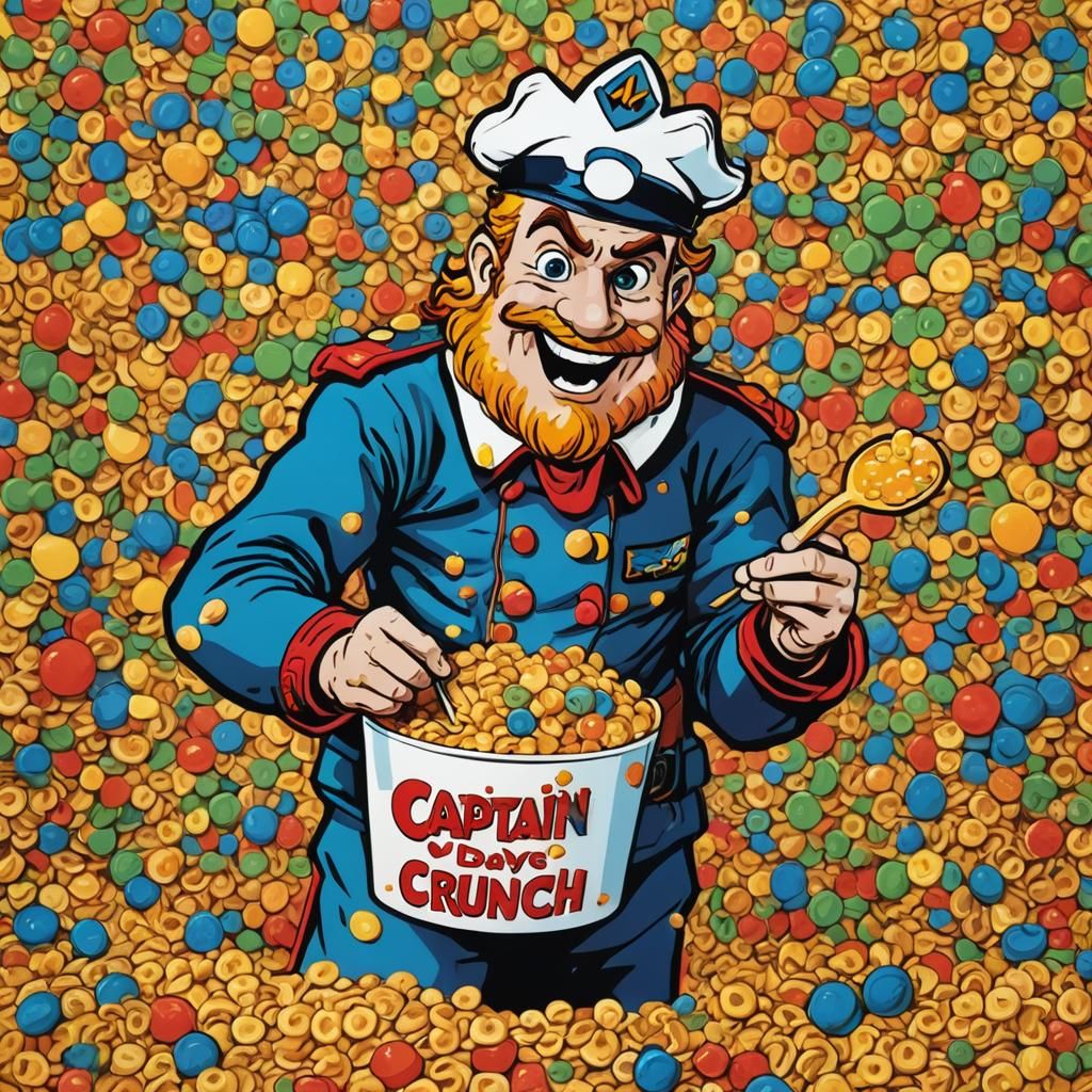 Captain Crunch in Retro Pop Art Style