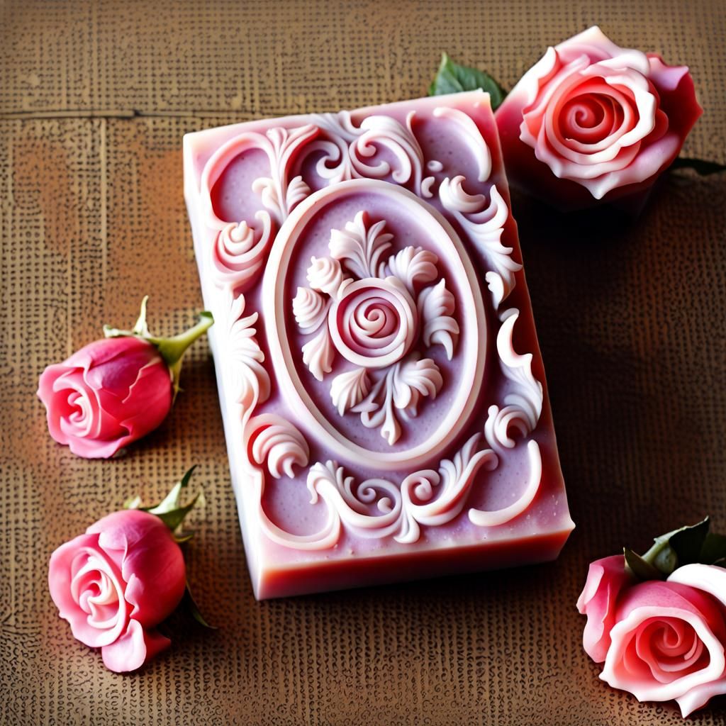 Rococo Rose Soap Bars Still Life