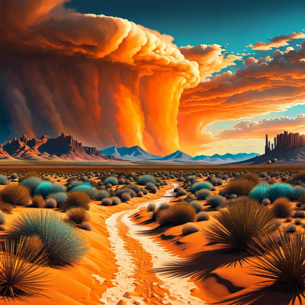 Post-Apocalyptic Desert Landscape in Digital Art