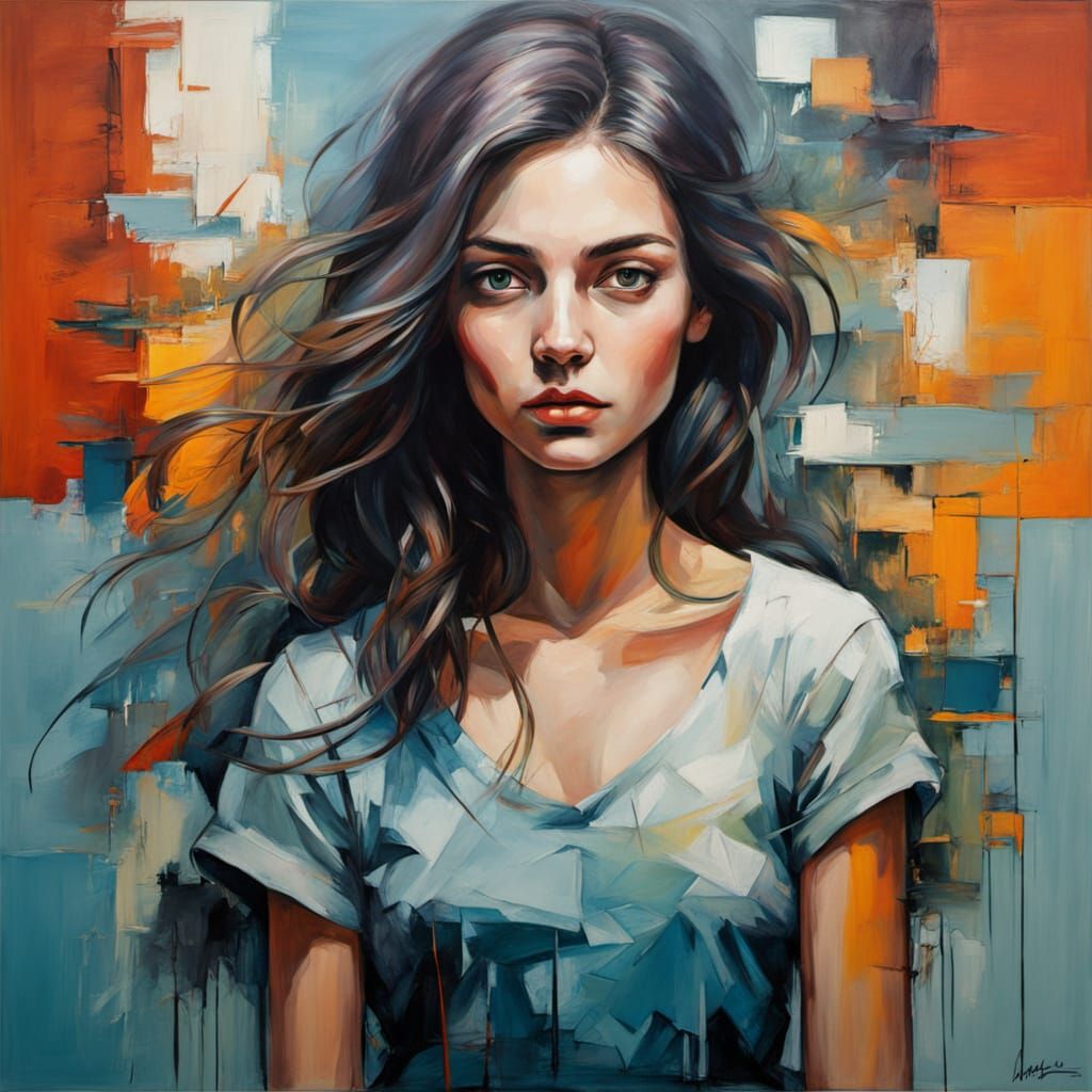 Detailed Oil Portrait With Mysterious Ambiance