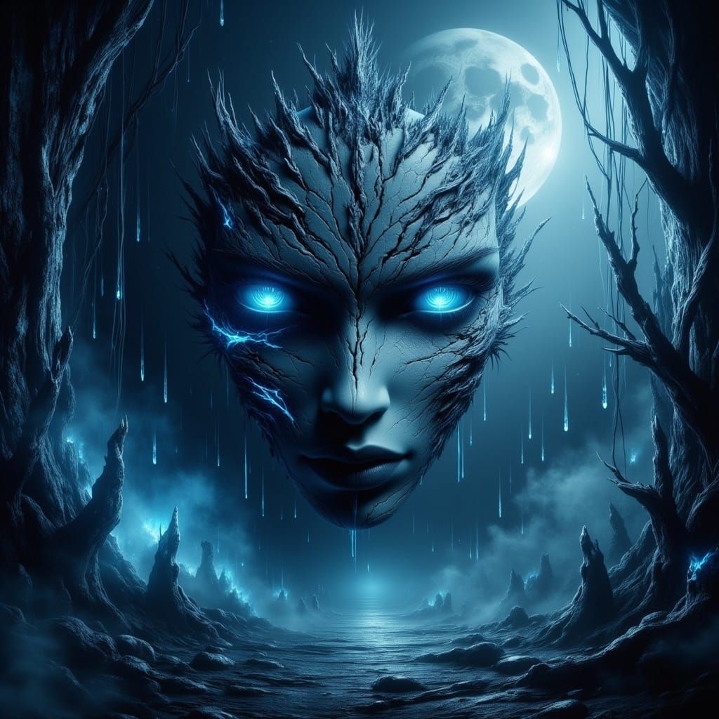 Mysterious Old Mansion Shrouded in Ominous Twilight