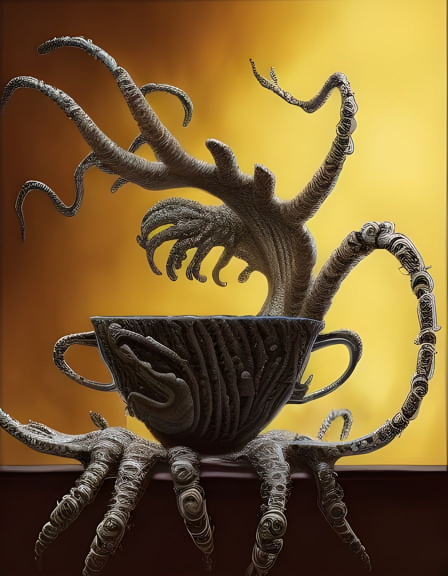 Face hugger teacup