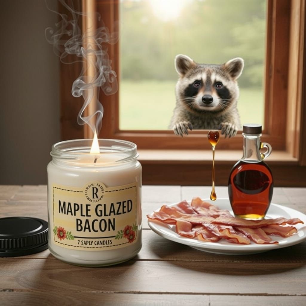 Maple Glazed Bacon Candle: Cozy Farmhouse Morning