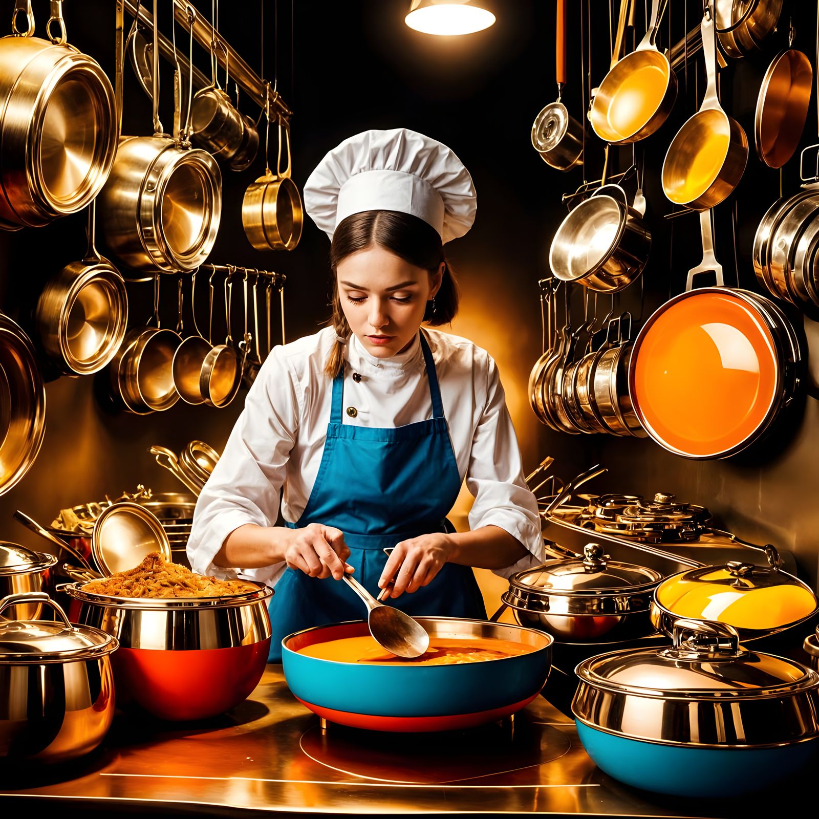 AI Generated Image of Pots Finding Lids in Chaos