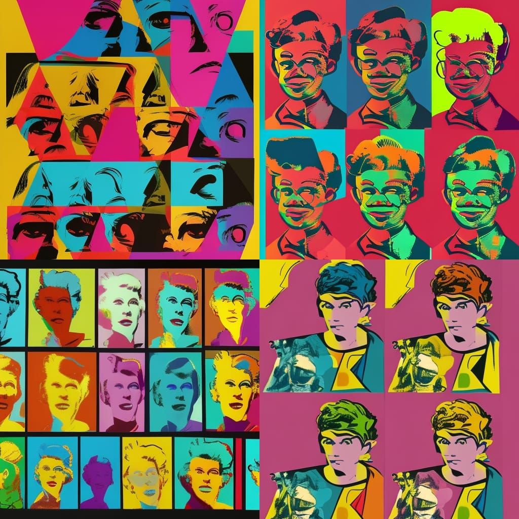 The Flintstones in Pop Art Style