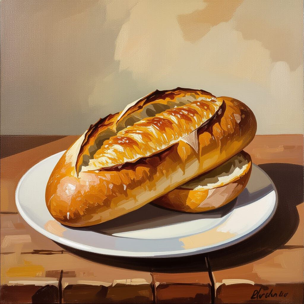 Toasted French Bread Still Life