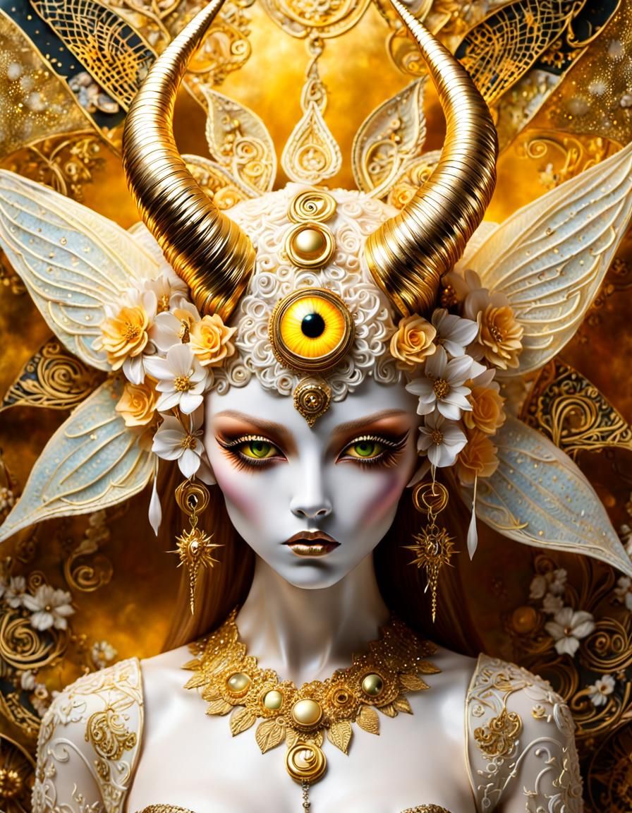 Golden Tiefling Princess