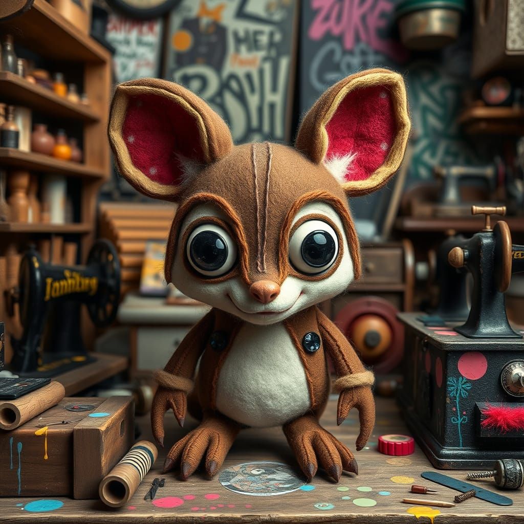 Whimsical Toy Sapper in Tim Burton Style