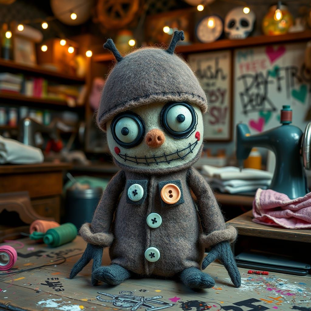 Whimsical Toy Sapper in Tim Burton Style