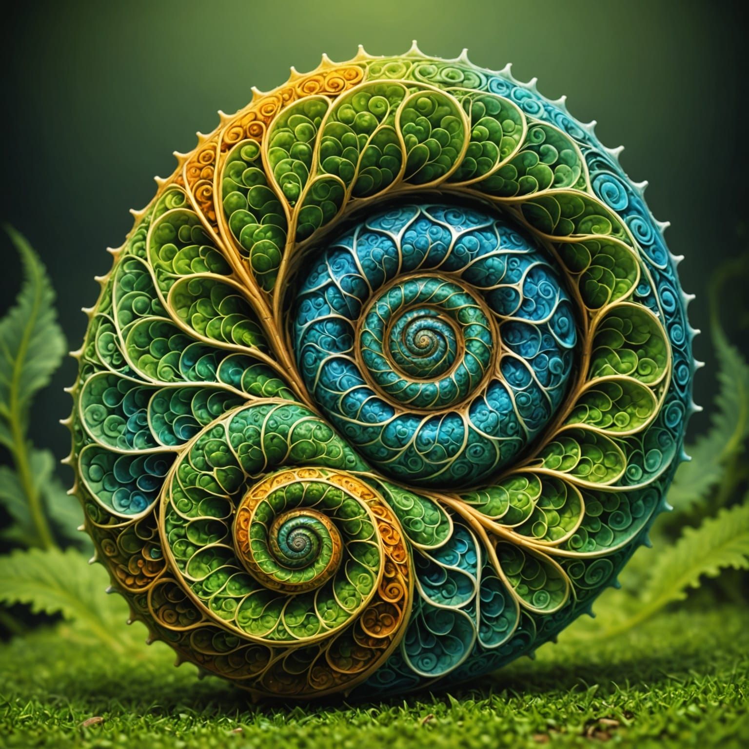 Fractals Unfurl into Vibrant Snail House
