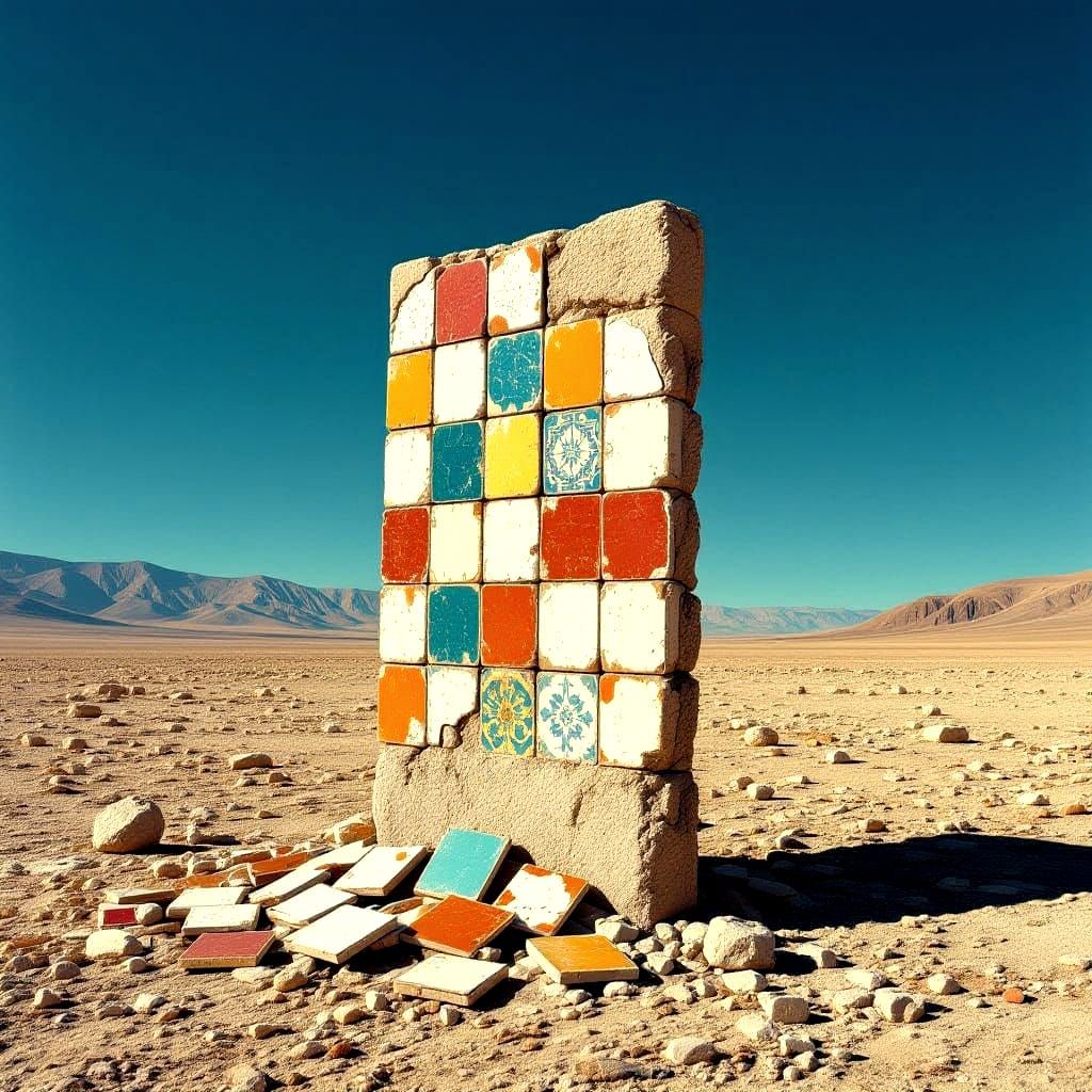 Minimalist Tiles Inspired by de Chirico and Martin