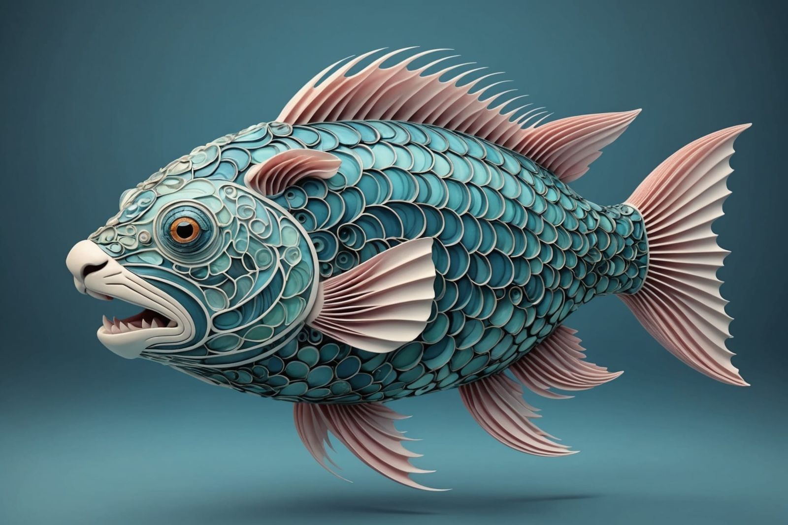 Lionfish in Ocean: Soft Claymation Style