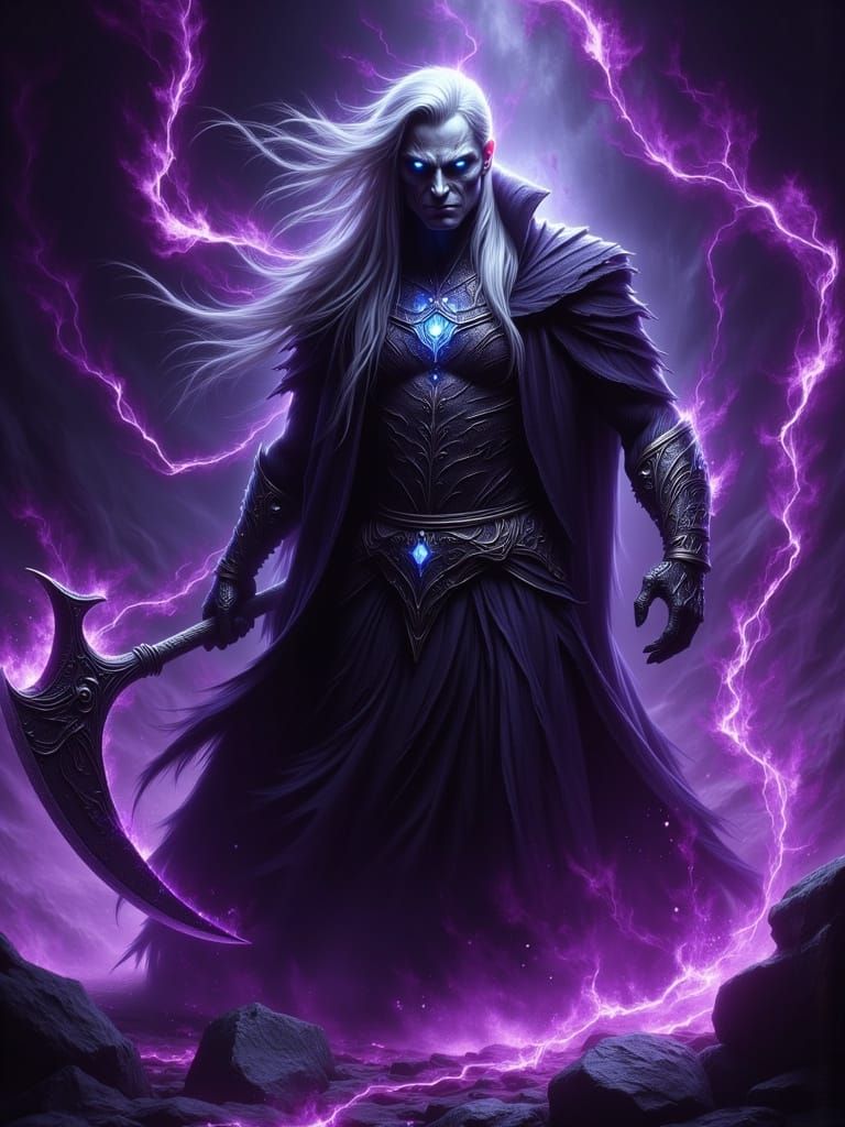 Soul Reaper with Scythe in Dark Fantasy Style