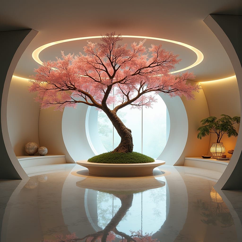 Futuristic Smart Home with Feng Shui Elements