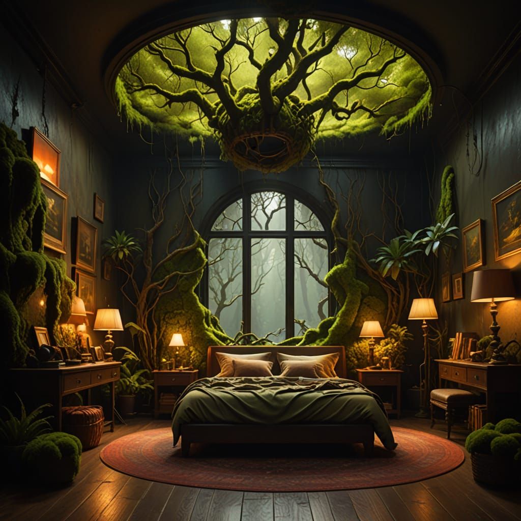 Pulsing Moss Chamber Concept Art