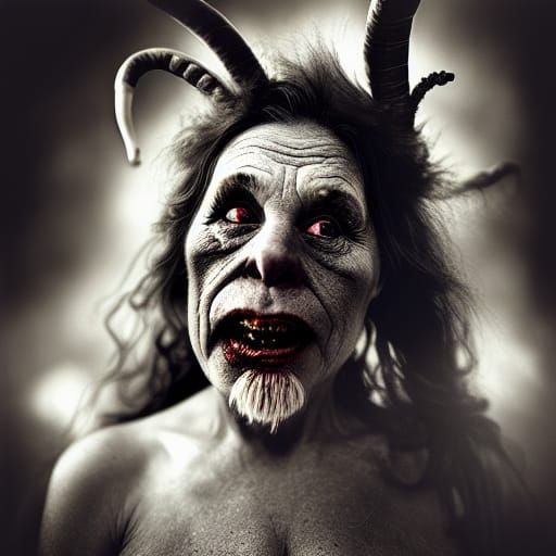 Krampus Fairy Portrait in Gritty Realism Style