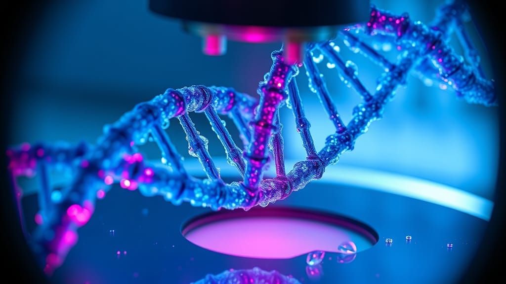 Majestic DNA Double Helix Unveiled in Stunning Microscopic D...