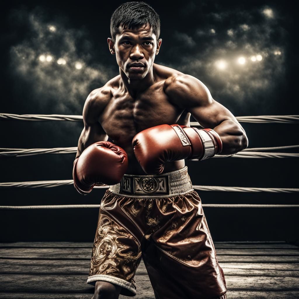 Hyperrealistic Boxer Poster: Indonesian Pride