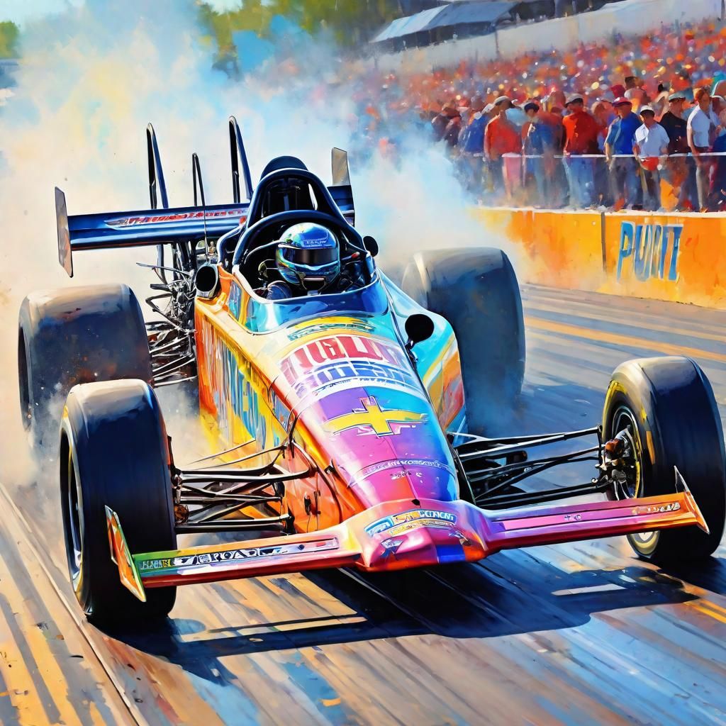Colorful Illustration ~ Top Fuel Dragster
