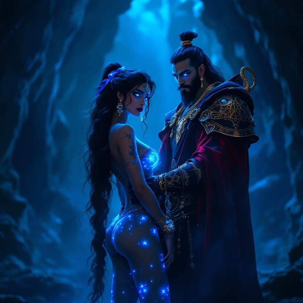 Goth Princess Jasmine in Dark Mystical Wonderland