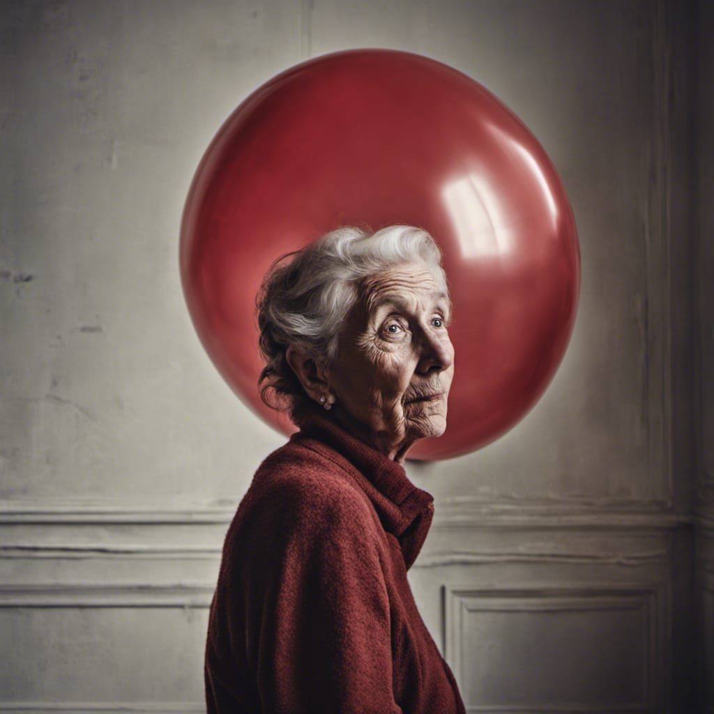 Elderly Woman's Horror at Deflating Balloon